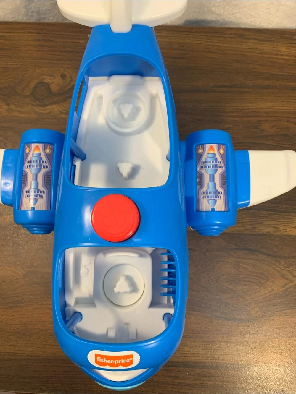 Fisher-Price Little People Blue and White Play Airplane with Friendly Face